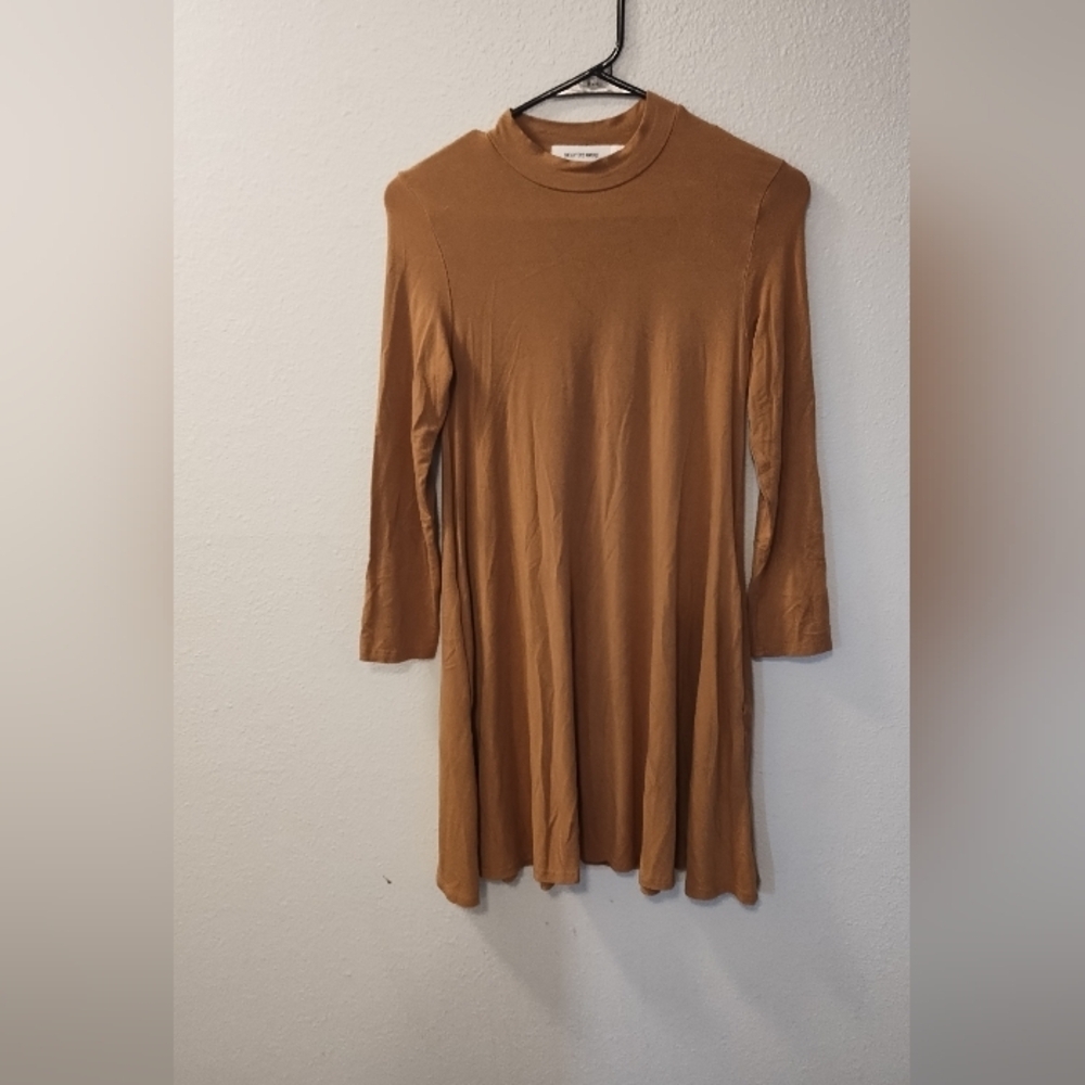 The editors market brown long sleeve shirt dress Women's dress